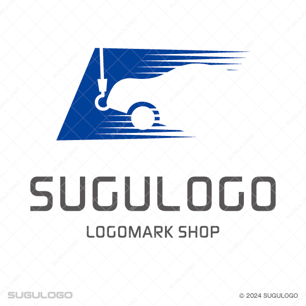 レッカー車をモチーフに力強さとスピード感を表現したロゴデザイン