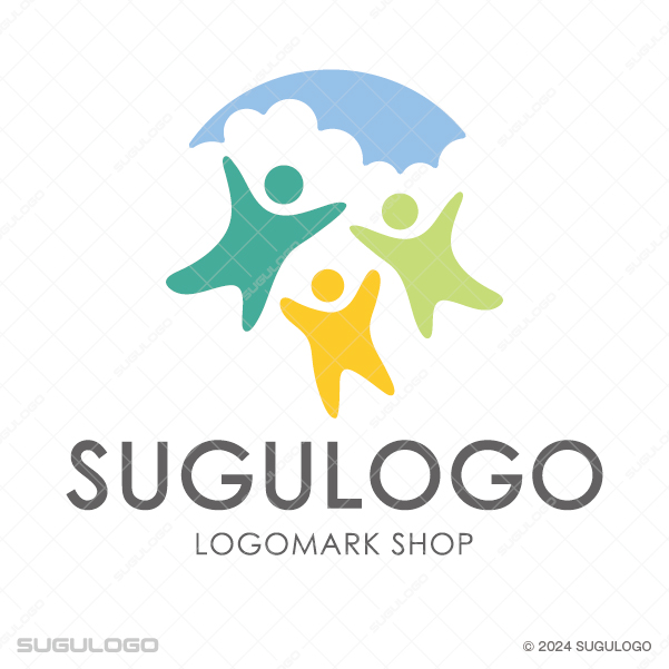 青空が人と未来を優しく包む繋がりと安心を形にしたロゴデザイン