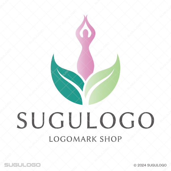 女性の内なる美しさと自然(植物)をつなぐ癒しと調和のロゴデザイン