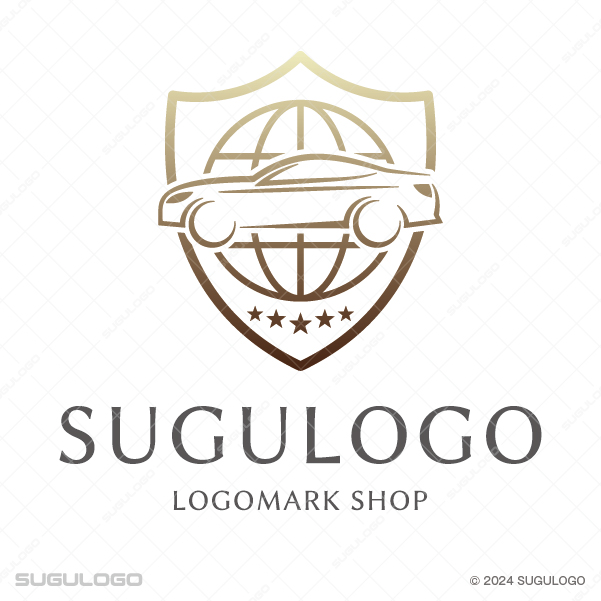 自動車・地球・盾(シールド)をモチーフに制作したグローバルで格調高いエンブレムロゴ