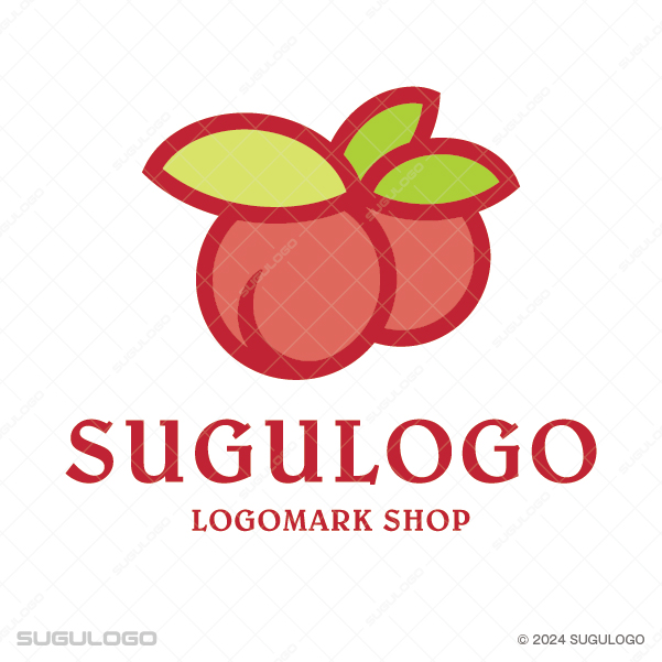 すもも(プラム)がモチーフのかわいいロゴデザイン