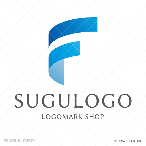 青いリボンが折り重なり流れるようなラインを描いた、柔軟さとスピード感をイメージさせるモダンなロゴ