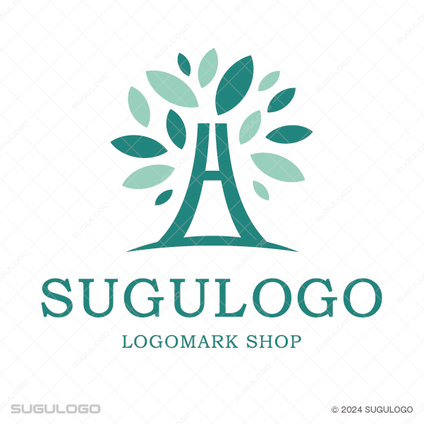 アルファベットのHを木の幹に見立て、その上部に多数の葉が茂っている、成長と調和をイメージさせるロゴ