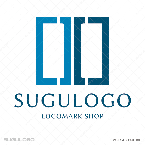 アルファベットのIを二つの枠組みで構成した、強固なゲートと信頼をイメージさせるモダンなシンボルロゴ