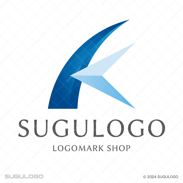 三本の鋭いラインが右方へ突き出すように描かれた、スピード感と飛躍をイメージさせるモダンなシンボルロゴ