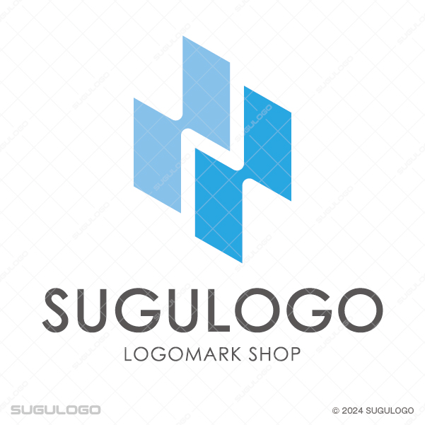都会のビル群を彷彿とさせる複数の幾何学パネルを組み合わせたシンボルマーク。成長と信頼の建築を象徴。