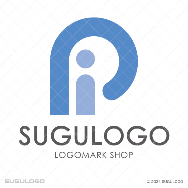 アルファベットのPをモチーフに、流麗な曲線と知的なブルーのグラデーションで、専門性と推進力を表現したモダンなロゴ