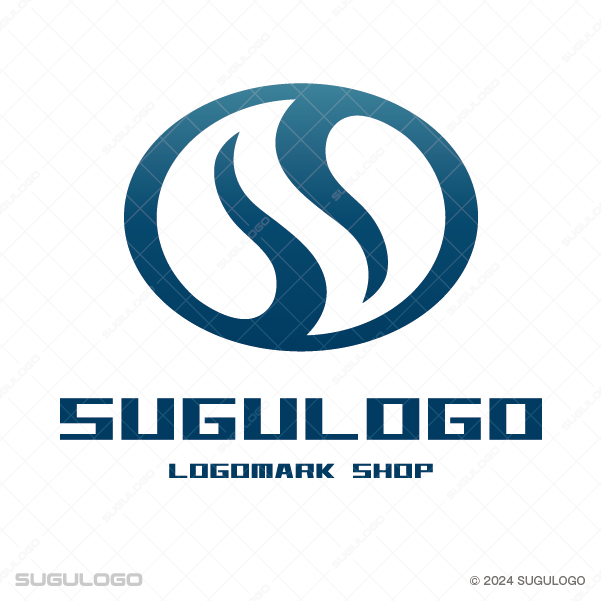 楕円の中に二つのパーツを配しSを描き、組織の揺るぎない安定感と未来への持続的な成長を表現したロゴ