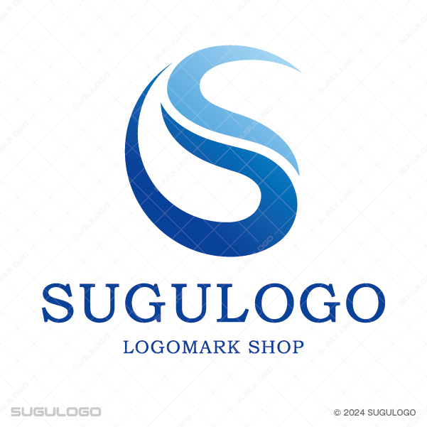 二つの曲線が重なり合いSのシルエットを形成し、組織の持続的な循環と未来への躍動的な成長を表現したロゴ