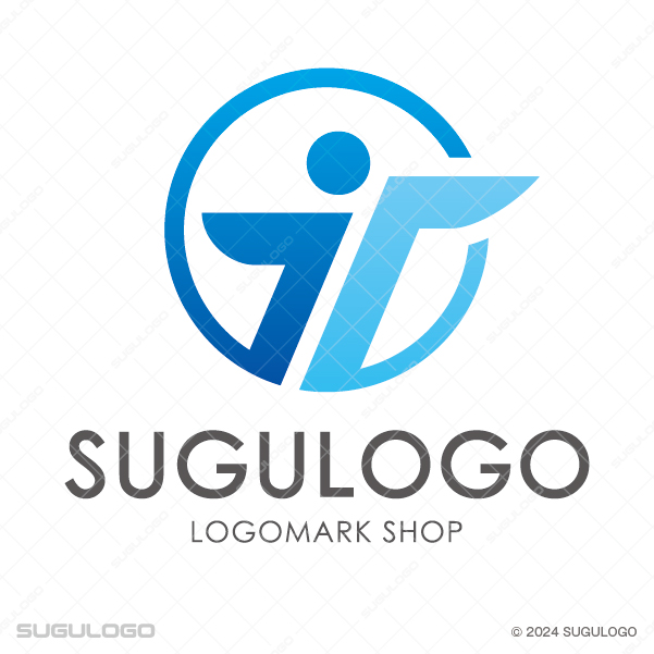 円の中に人とTを融合させた造形を描き、組織の真摯な対話力と未来への持続的な共創を表現したモダンなロゴ