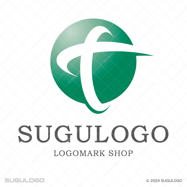 円の中に流麗な曲線でtを描き、組織の真摯な誠実さと未来への持続的な発展を表現したモダンなロゴデザイン