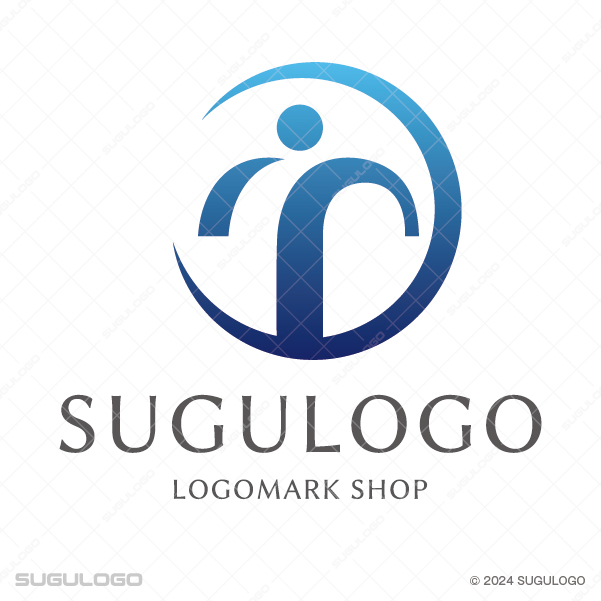 円の中に人とTを融合させた造形を描き、組織の真摯な対話力と未来への持続的な共創を表現したモダンなロゴ