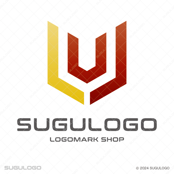 盾の中にUを融合させた造形を描き、組織の揺るぎない信頼性と未来への持続的な発展を表現したモダンなロゴ
