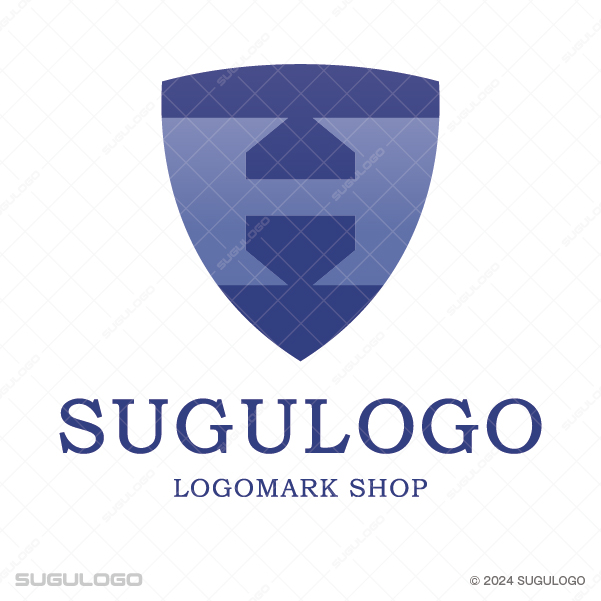 盾の中に幾何学的な英字Hが描かれたエンブレム。信頼と守護を象徴する、格式高く洗練されたロゴデザイン。