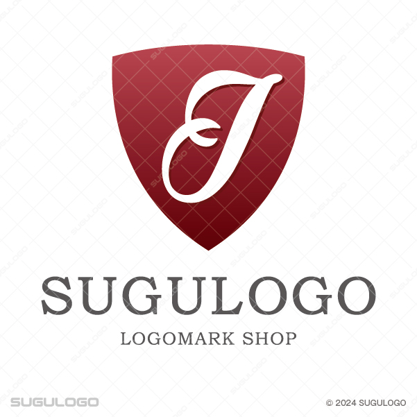 盾の中に筆記体の英字Iが描かれたエンブレム。信頼と守護を象徴する、格式高く洗練されたロゴデザイン。