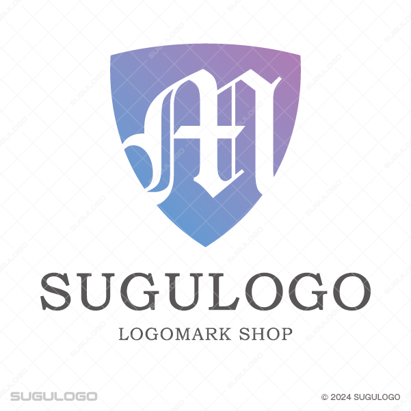 盾の中に、装飾的で重厚な英字Mが描かれたエンブレム。信頼と使命を象徴する、格式高いロゴデザイン。