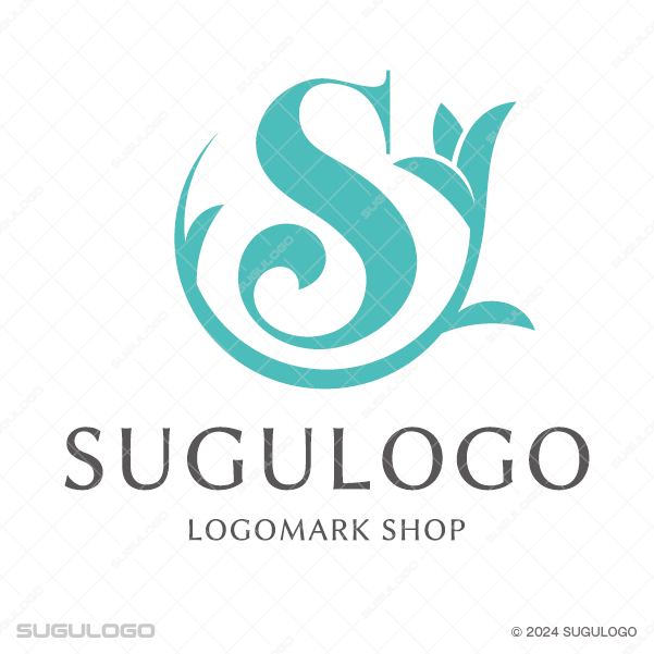 優雅な曲線を描く英字Sに、一輪の百合の花が寄り添うシンボルマーク。気品と美を象徴するロゴデザイン。