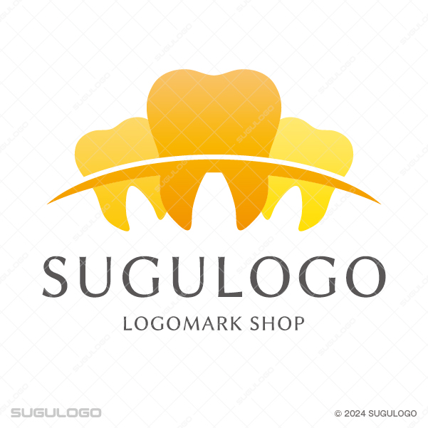 健やかで美しい歯をモチーフに、清潔感とプロフェッショナルな安心感を表現したシンボルマーク