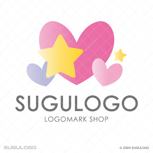 心温まるハートと希望を象徴する星を組み合わせたロゴデザイン