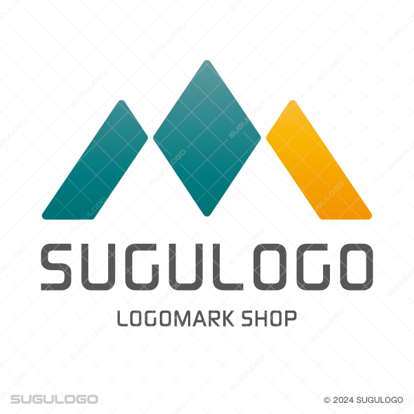 3つのパーツで構成した山脈のロゴデザイン