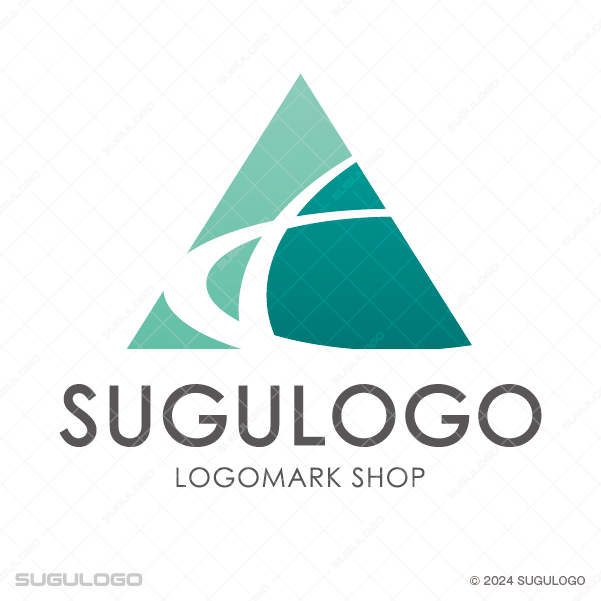 安定感のある三角形をベースに、中央を貫く流麗なカーブが特徴的なロゴデザイン