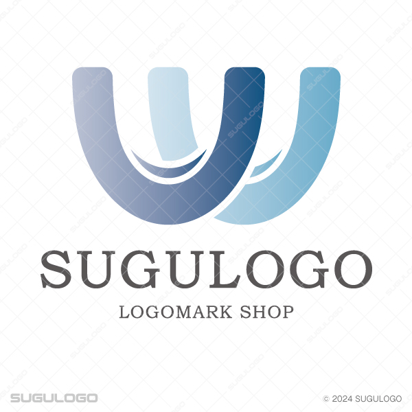 マウスピースの形状を曲線で表現した、清潔感と安心感のあるシンボルマーク。ロゴ販売用のロゴデザイン。