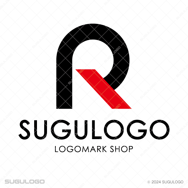 アルファベットのRをモチーフにしたスタイリッシュで力強いシンボルマークのロゴデザイン